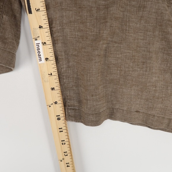 Prana Sutra Mens Shorts L Brown Heather Hemp Blend Drawstring Stretch Outdoor - Picture 6 of 9